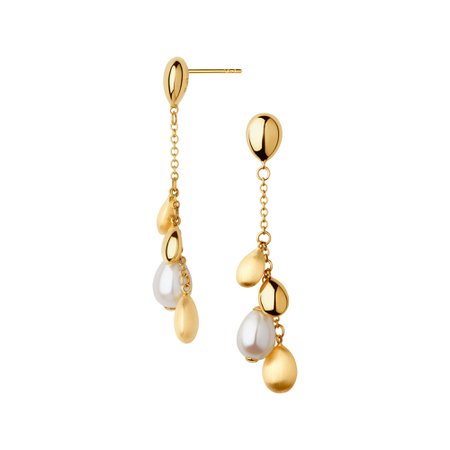 yellow pearl earrings - Google Search