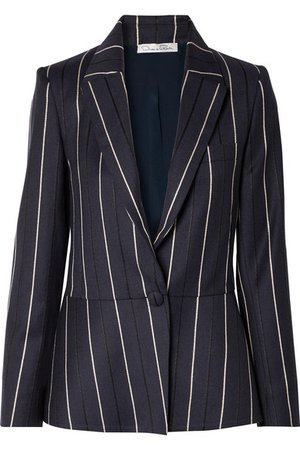 Oscar de la Renta | Striped wool-blend blazer | NET-A-PORTER.COM