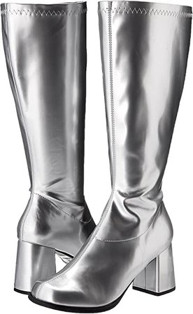 Amazon.com | Ellie Shoes Women's Gogo Boot, Silver, 9 M US | Boots