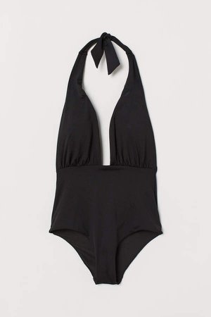 Halterneck Swimsuit - Black