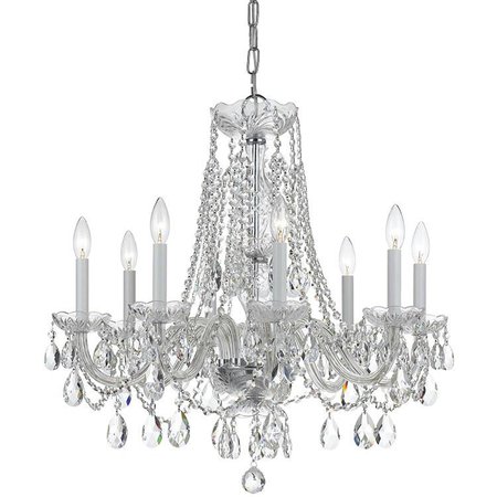 Crystorama 1138-CH-CL-MWP - Traditional Crystal Chandelier - Riverbend Home