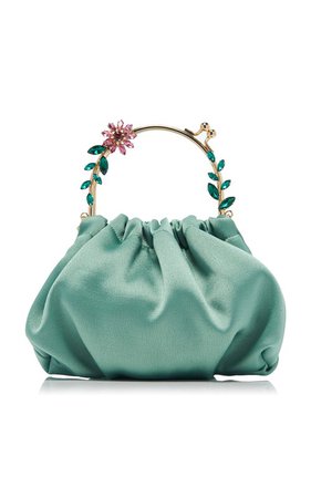 Dalma Crystal Flower Pouch Bag by Rosantica | Moda Operandi