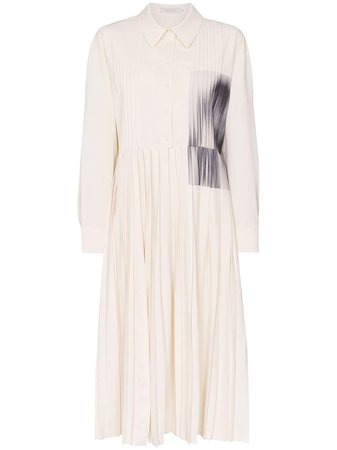 Low Classic contrast patch pleated shirt dress $345 - Buy AW19 Online - Fast Global Delivery, Price