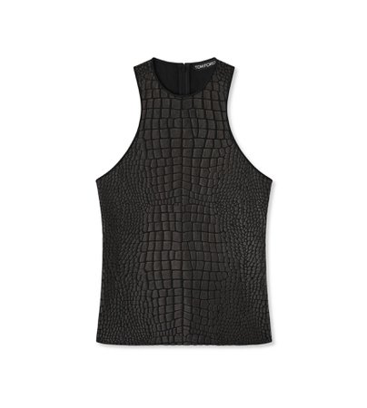 Tom Ford LACQUERED CROCODILE TOP - Women | TomFord.com