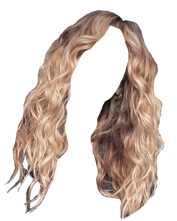 blonde hair curly wavy png