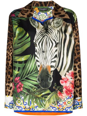 Dolce & Gabbana Animal Print Blouse - Farfetch