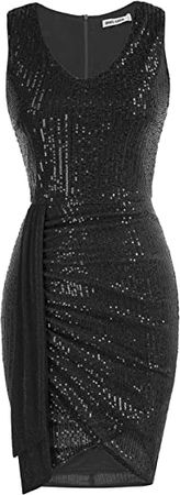 Amazon.com: GRACE KARIN Women Sparkly Sequin Dress Sleeveless V Neck Sexy Club Party Cocktail Dress : Clothing, Shoes & Jewelry