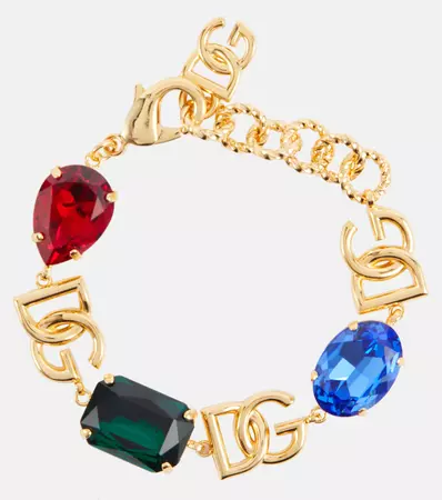 DG Embellished Bracelet in Gold - Dolce Gabbana | Mytheresa