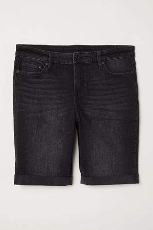 H&M+ Denim Shorts - Black