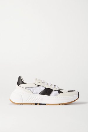 Speedster Leather And Mesh Sneakers - White