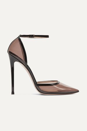 Black 110 PVC and patent-leather pumps | Gianvito Rossi | NET-A-PORTER