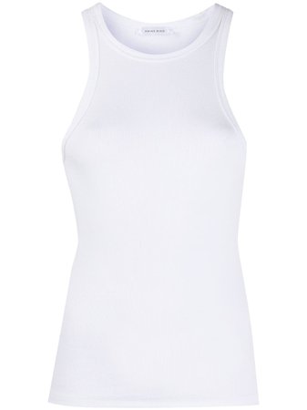 Shop ANINE BING Eva organic cotton tank top with Express Delivery - FARFETCH