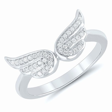 Angel wings ring