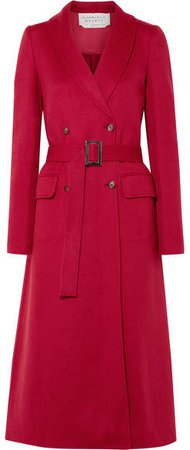 Gabriela Hearst - Joaquin Double-breasted Pleated Cashmere Coat - Red