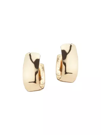 Shop Jennifer Fisher Bolden 10K-Gold-Plated Small Hoop Earrings | Saks Fifth Avenue
