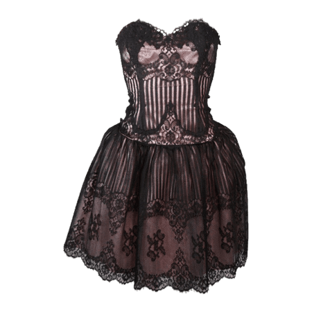 cias pngs // black and pink gothic dress