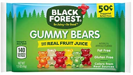 Amazon.com : Black Forest Gummy Bears Candy, 1.5 Ounce, Pack of 24 : Grocery & Gourmet Food
