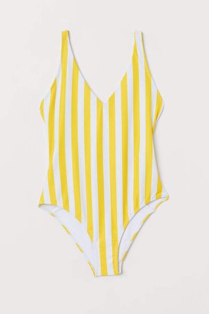 Swimsuit with Lacing - Yellow