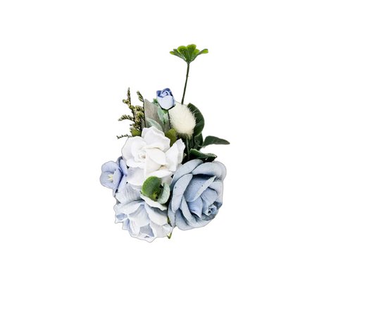 Paper flower corsage, Blue bridesmaids corsages, Wedding flower corsage, Blue wedding corsage, Mother's Corsage, Wrist corsage wedding