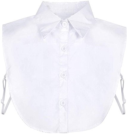 Fake Collar Detachable Dickey Collar Blouse Half Shirts Peter Pan Faux False Collar for Women & Girls Favors (White & Black) at Amazon Women’s Clothing store
