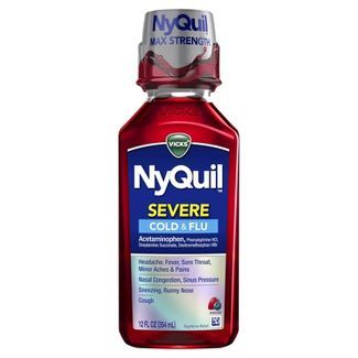 Vicks Nyquil Severe Cold & Flu Relief Liquid - Acetaminophen - Berry - 12 Fl Oz : Target