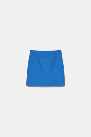 blue miniskirt