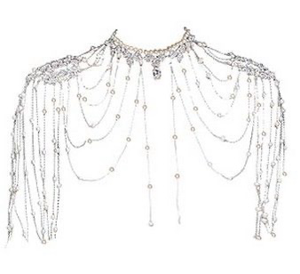 silver jewelled cape