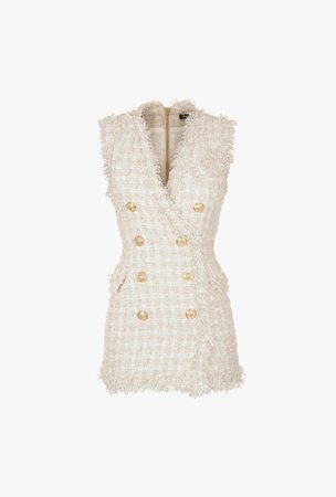 ‎ ‎ ‎Tweed Mini Dress ‎ for ‎Women‎ - Balmain.com