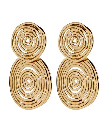 Gas Bijoux Swirl Circle Drop Earrings | INTERMIX®