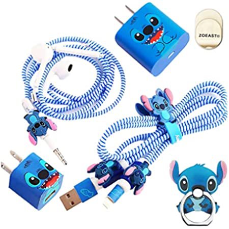 Amazon.com: ZOSTLAND Stitch Set DIY Protectors Phone Ring Data Cable 5W/18W/20W USB Charger Line Earphone Wire Saver Protector Compatible with iPhone 5 6 7 8 Plus X 11 12 13 Max iWatch (Upgrade Styles, Stitch) : Electronics