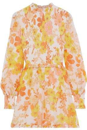 Primrose Floral-print Cotton And Silk-blend Georgette Playsuit