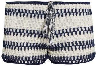 Baja Crochet Shorts - Womens - Blue Stripe