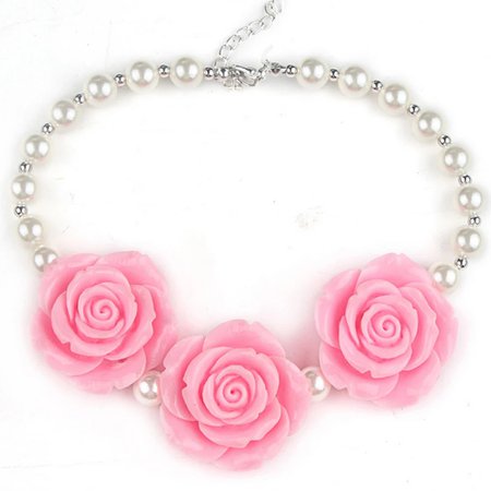 pink flower necklace for kids - Google Search