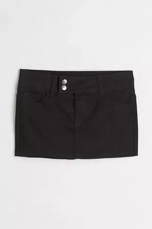 Short Twill Skirt - Black - Ladies | H&M US