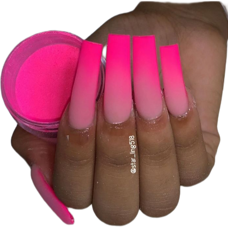pink matte nails