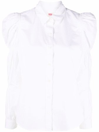 Shop Levi's puff-sleeve cotton blouse with Express Delivery - FARFETCH