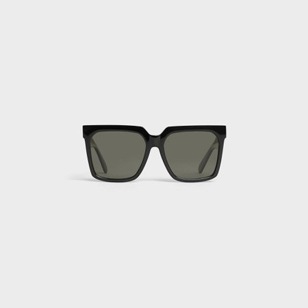 Oversized Sunglasses in Acetate - Black | CELINE