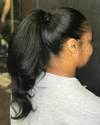 short natural straight ponytail black girl - Google Search
