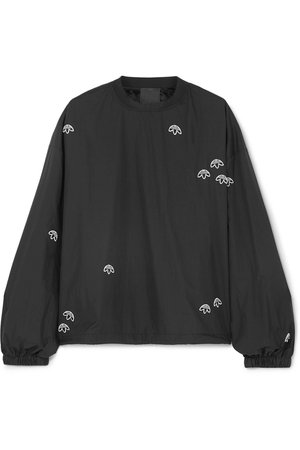 Adidas Originals By Alexander Wang | Embroidered shell sweatshirt | NET-A-PORTER.COM