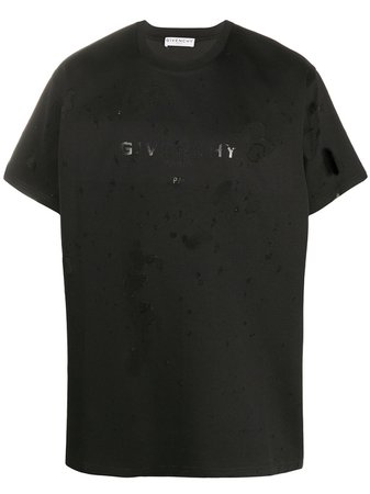Givenchy Paris Oversized Destroyed T-Shirt | Farfetch.com