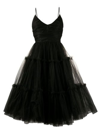 *clipped by @luci-her* Black Tulle Layered Dress