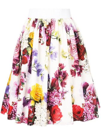 Dolce & Gabbana rose print skirt