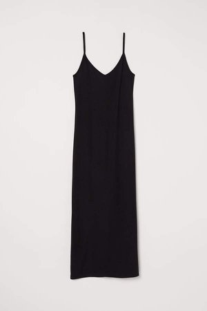 Ribbed Dress - Black