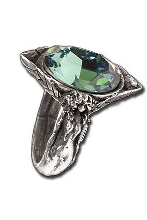 Absinthe Fairy Spirit Crystal Ring by Alchemy Gothic