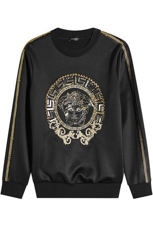 Versace - Satin Sweatshirt - black