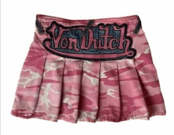 von dutch y2k 2000s mini skirt pink camo