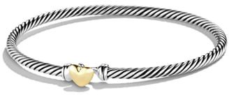 Cable Collectibles Heart Bracelet with 18K Gold