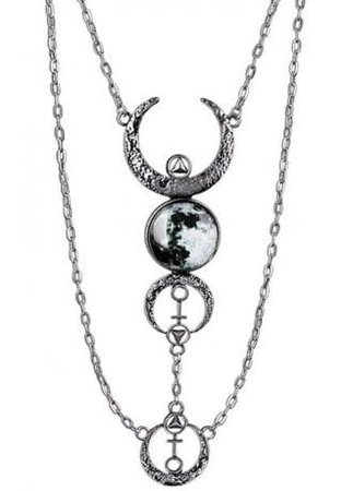 Restyle Full Moon Silver Necklace | Attitude Clothing