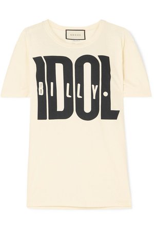 Gucci | + Billy Idol printed cotton-jersey T-shirt | NET-A-PORTER.COM