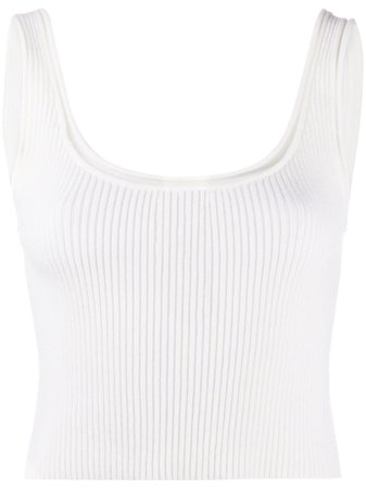 Shop 3.1 Phillip Lim cropped ribbed-knit tank top with Express Delivery - FARFETCH